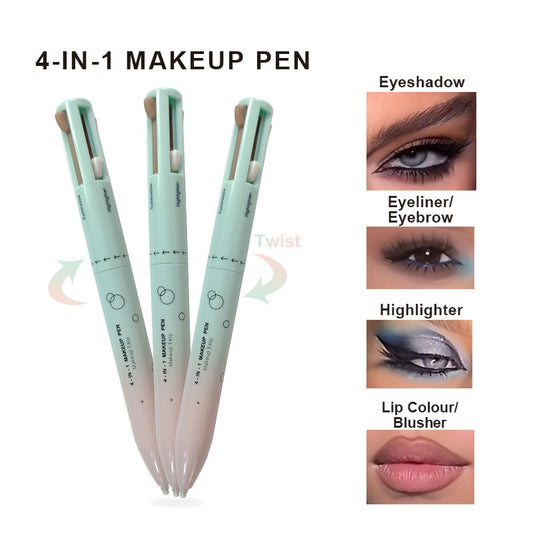 4 in 1 makeup pen - lipstick/blusher + eyeshadow + eyeliner/eyeshadow + shimmer highlighter