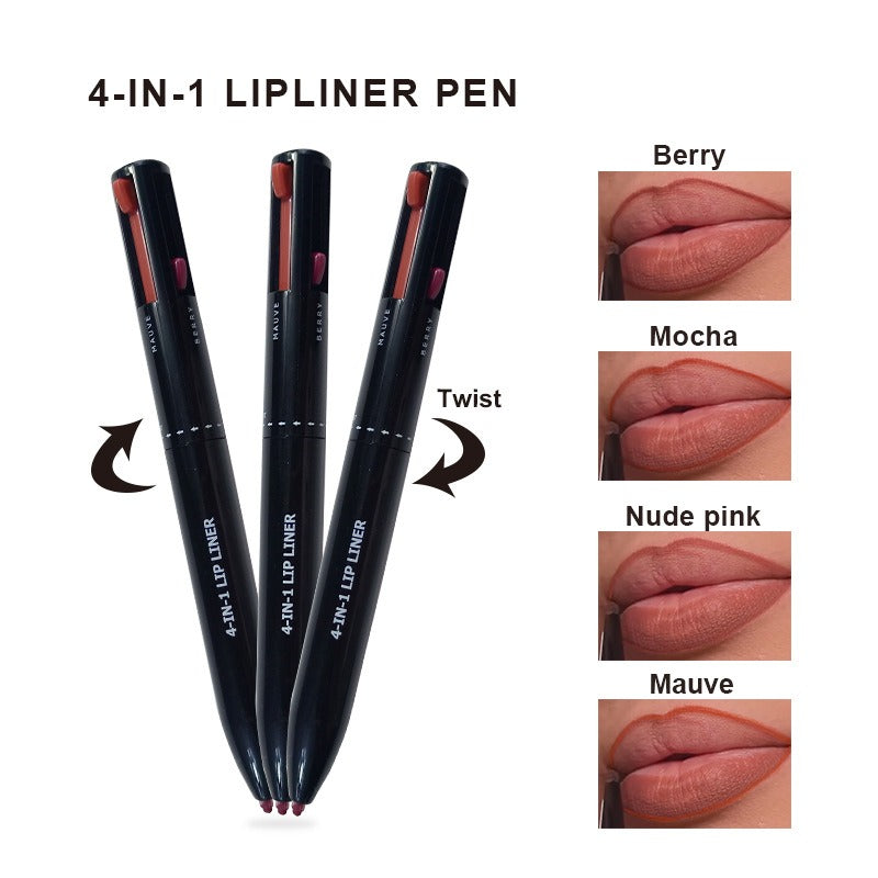 4 in 1 color lip liner lipstick  makeup pen